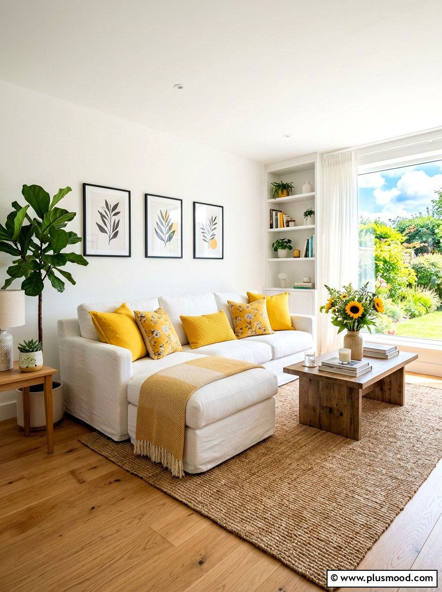 Yellow Summer Sofa Accents - 25 summer sofa styling ideas