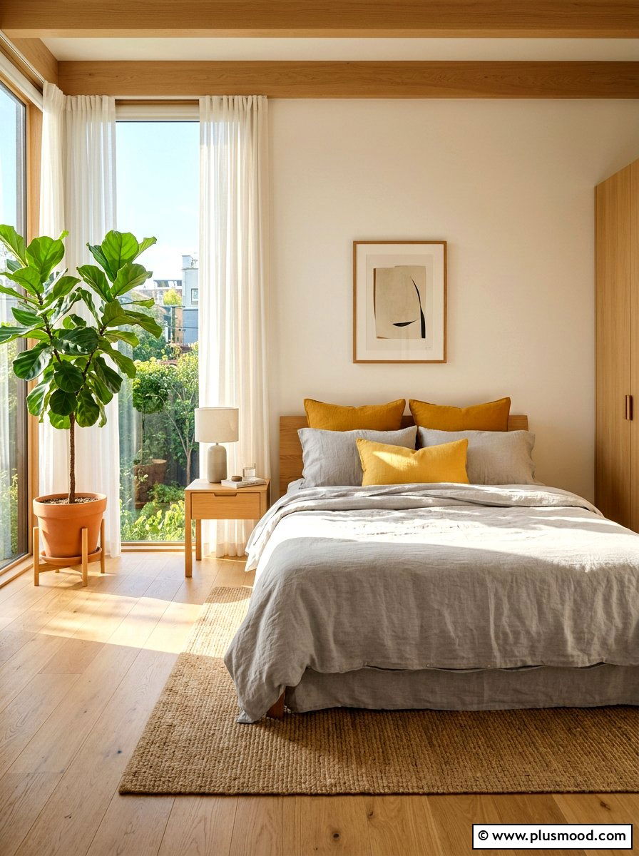 Yellow linen pillows - 25 summer pillow ideas for bedroom
