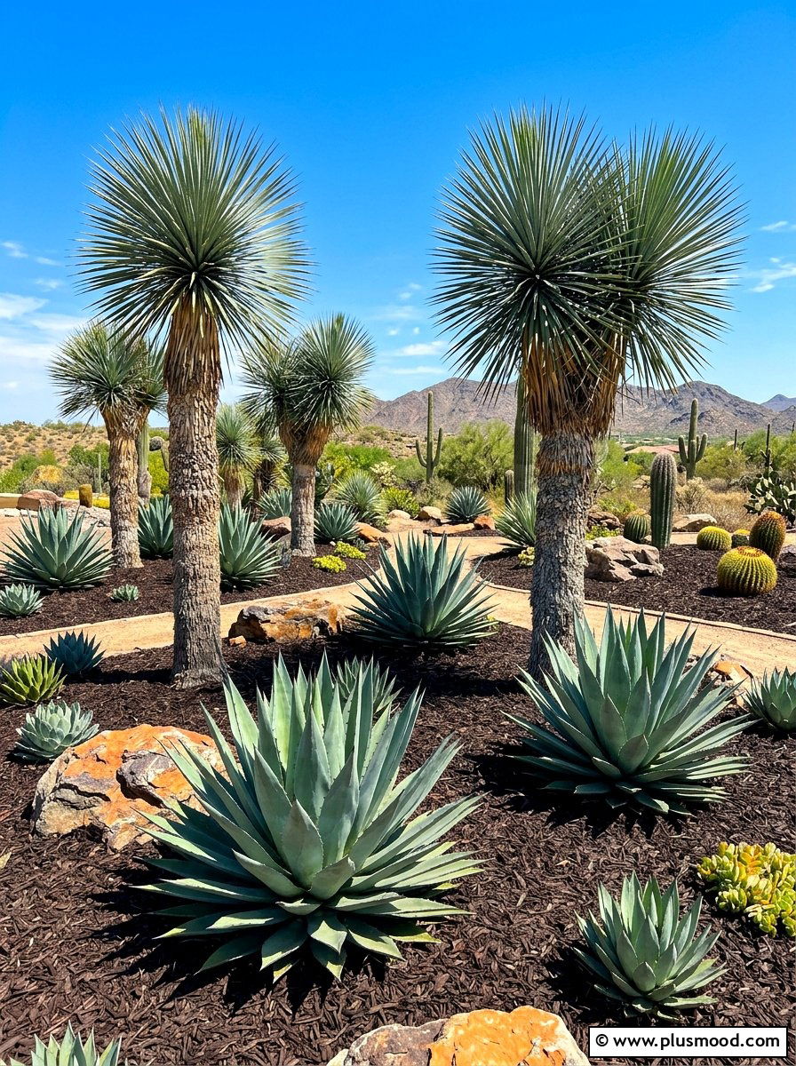 Yucca Agave Landscape - 25 summer drought tolerant landscaping ideas