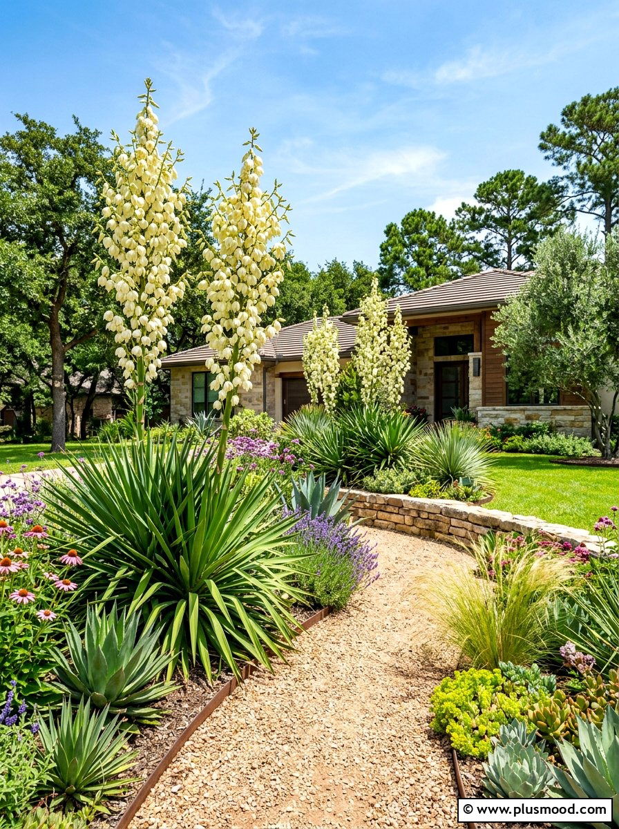 Yucca Garden - 25 summer drought tolerant garden ideas