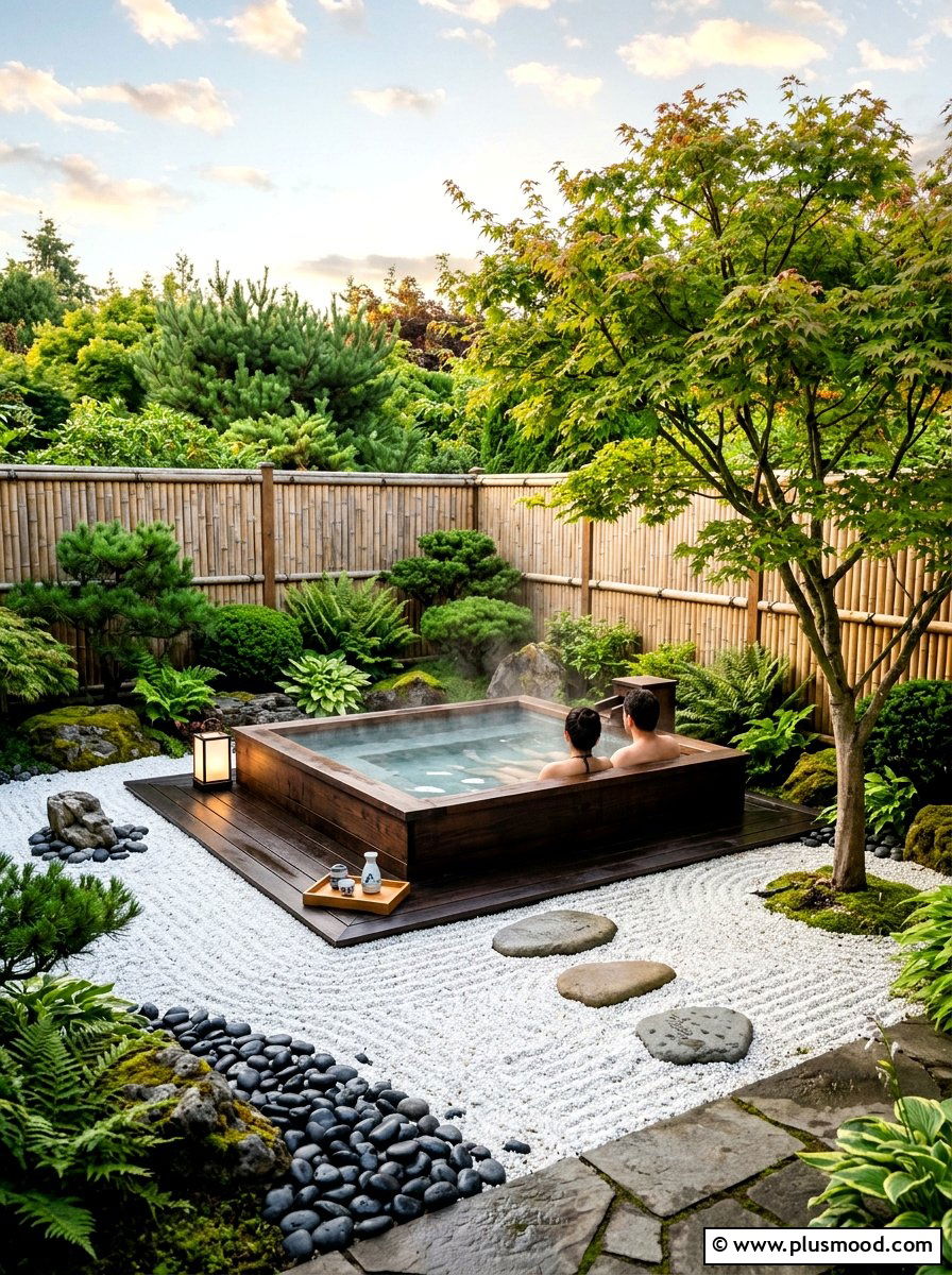 Zen Garden Hot Tub - 25 summer hot tub patio ideas