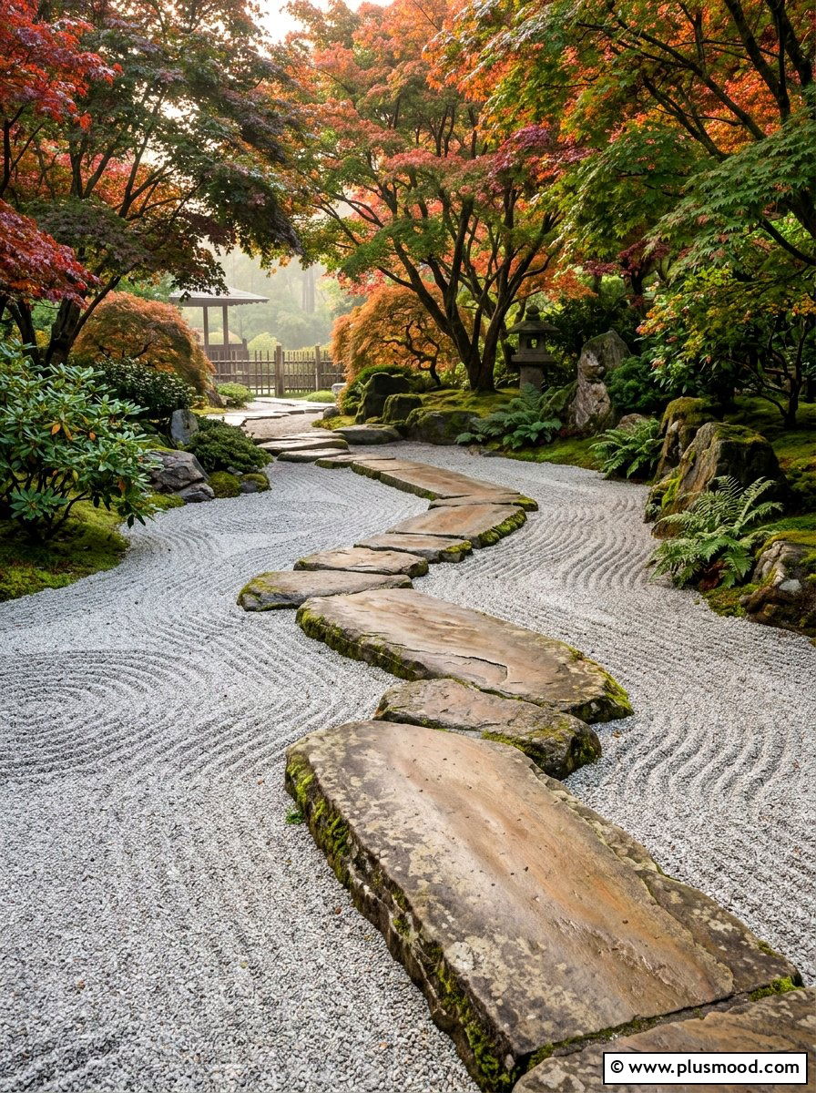 Zen Garden Path With Sandstone - 25 pool landscaping ideas with stone pathway