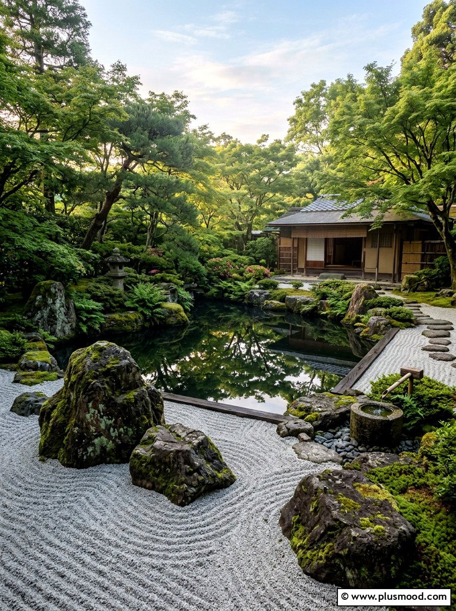 Zen Garden Pool - 25 small backyard ideas with pool