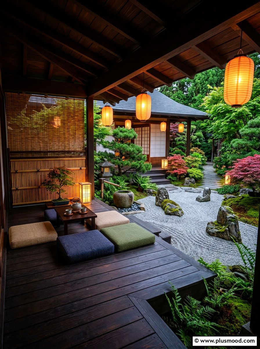 Zen Garden Porch - 25 cozy summer porch ideas