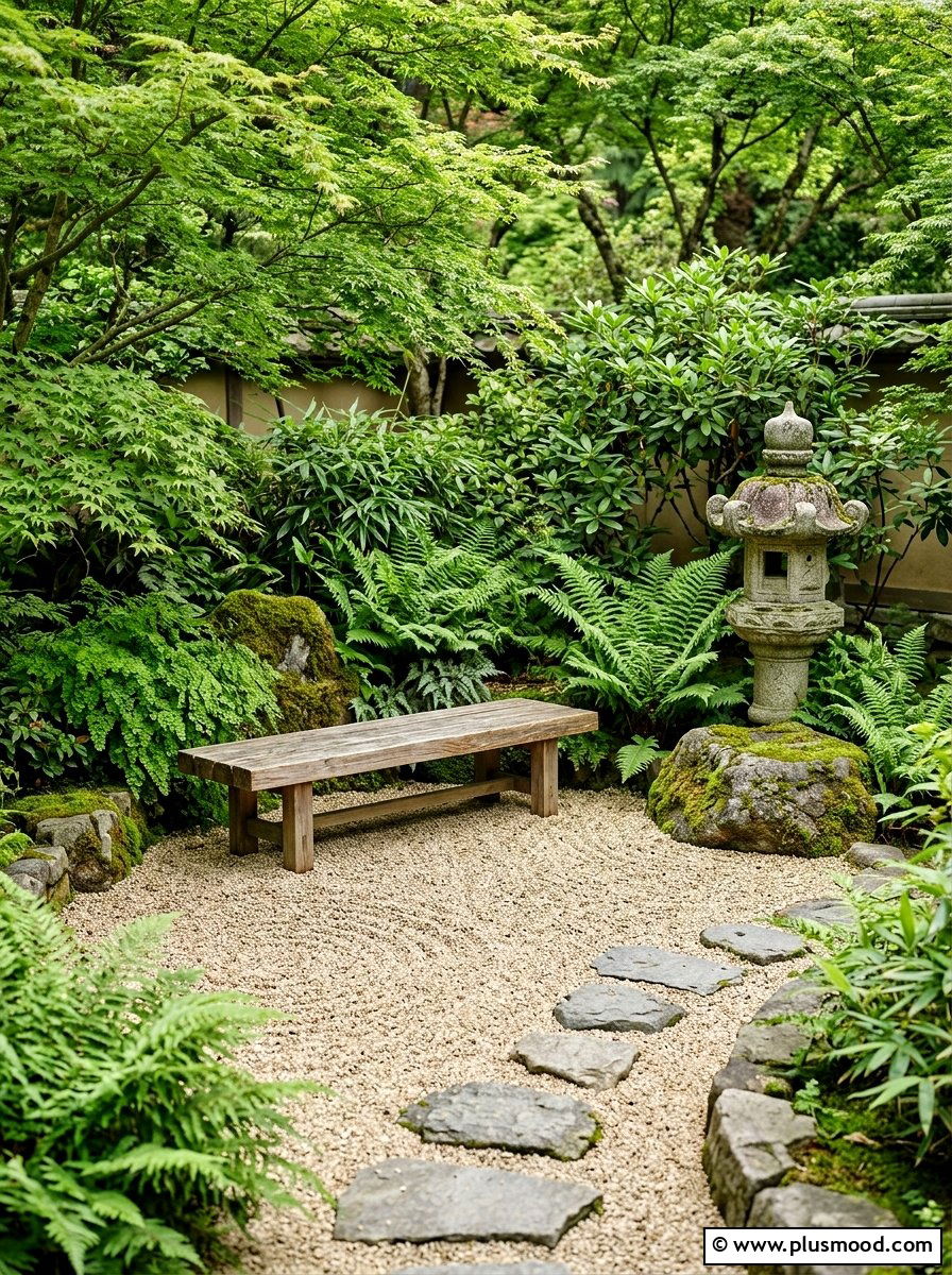 Zen Garden Seating - 25 small backyard ideas with zen garden