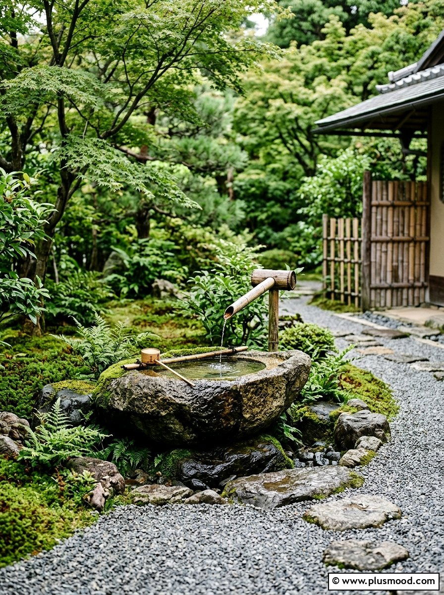 Zen Garden Water Basin - 25 outdoor garden decor ideas with water features