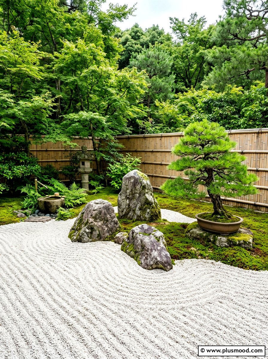 Zen Garden - 25 small backyard ideas for corner lots