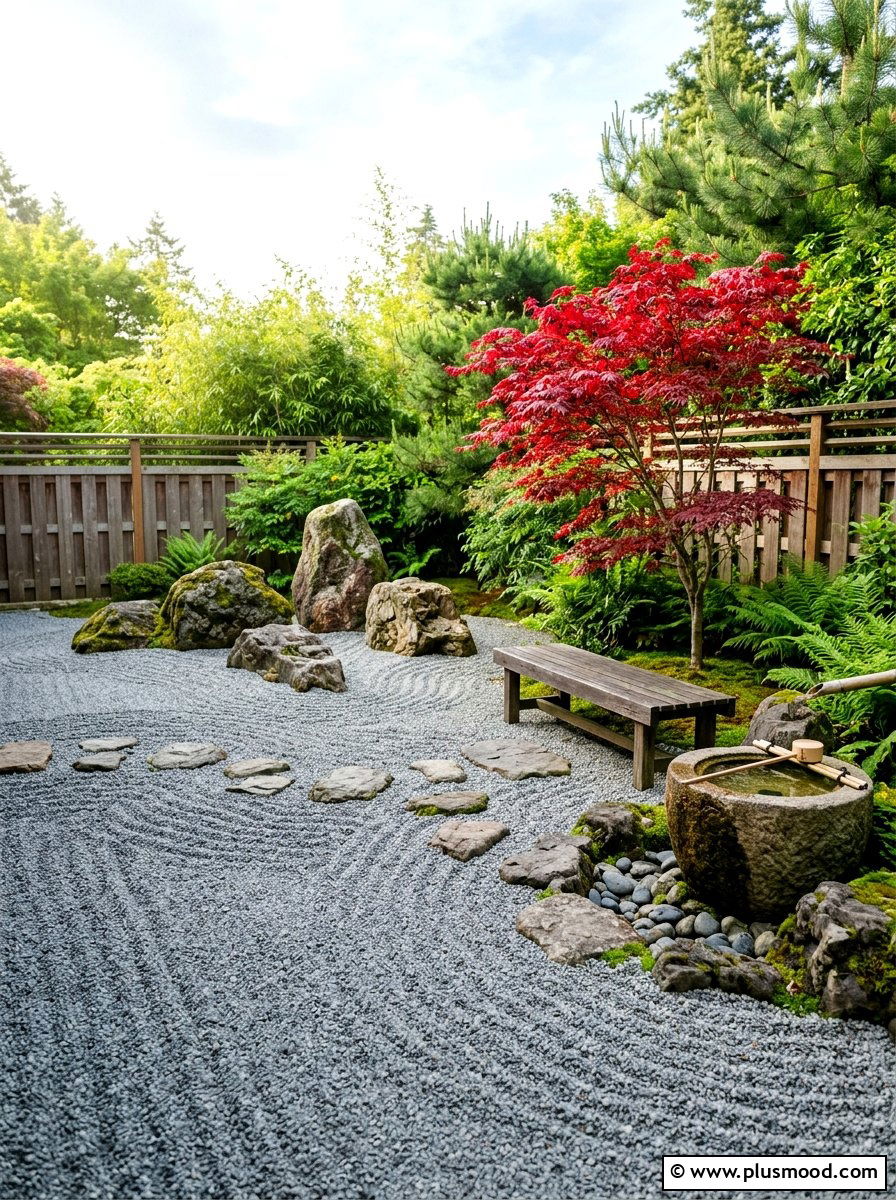 Zen Gravel Garden Space - 25 summer backyard patio ideas