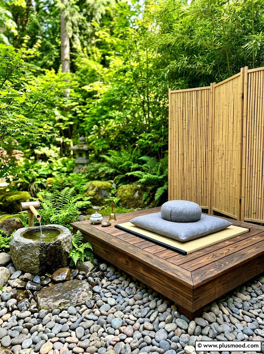 Zen Meditation Corner - 25 summer backyard hosting ideas