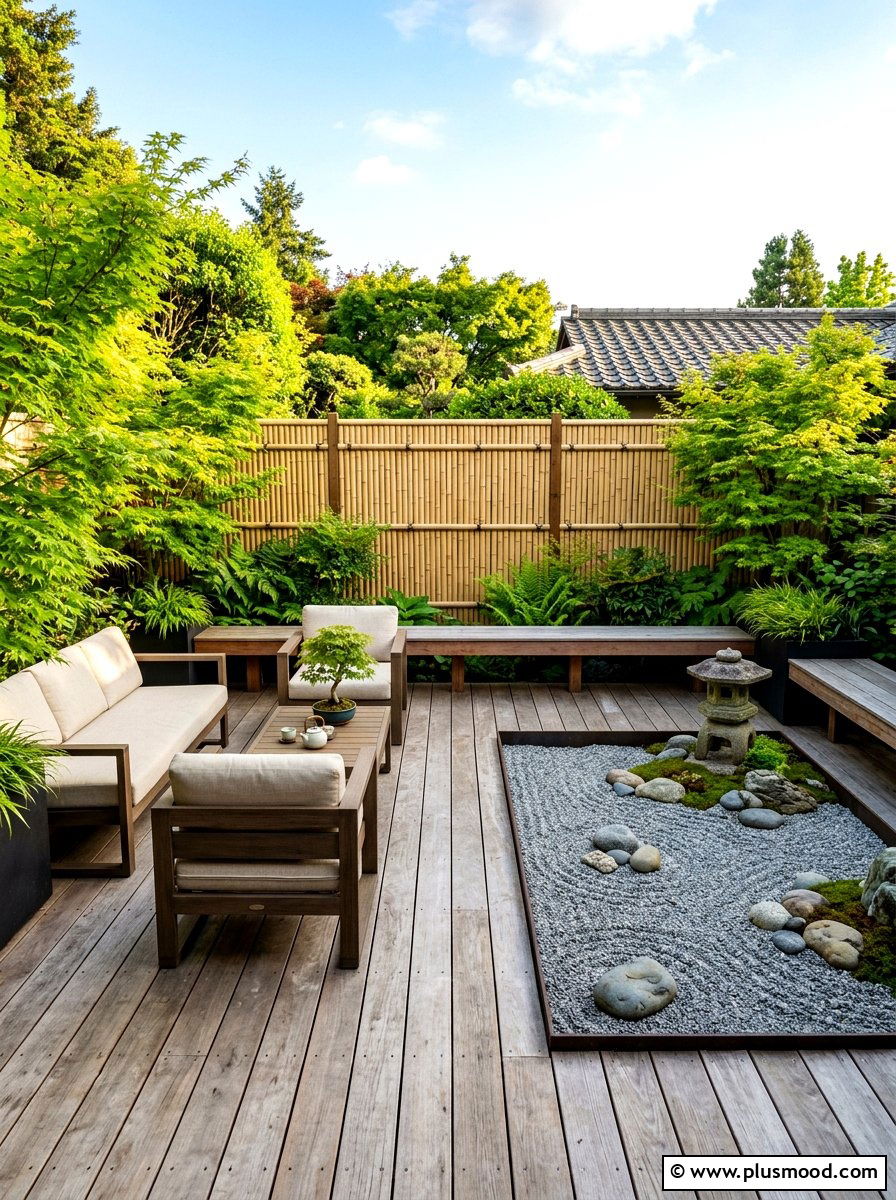 Zen Outdoor Deck - 25 mid summer home decor ideas