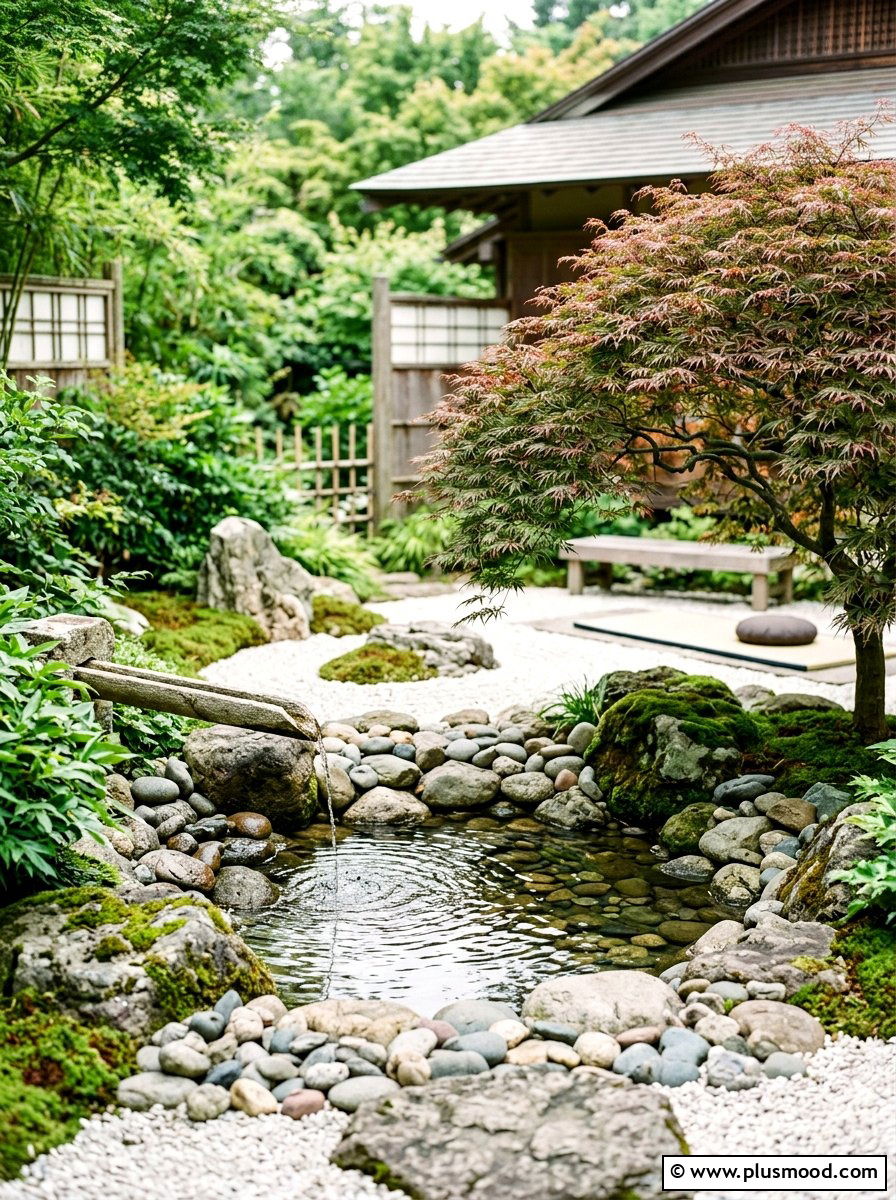 Zen Pool Garden - 25 pool landscaping ideas with plunge pool
