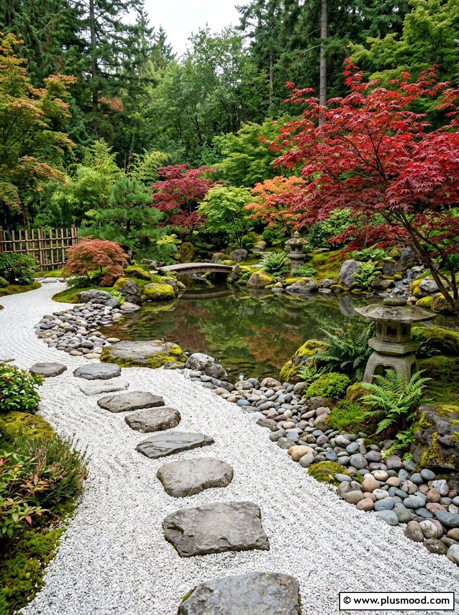 Zen Pool Landscape - 25 pool landscaping ideas with lighting