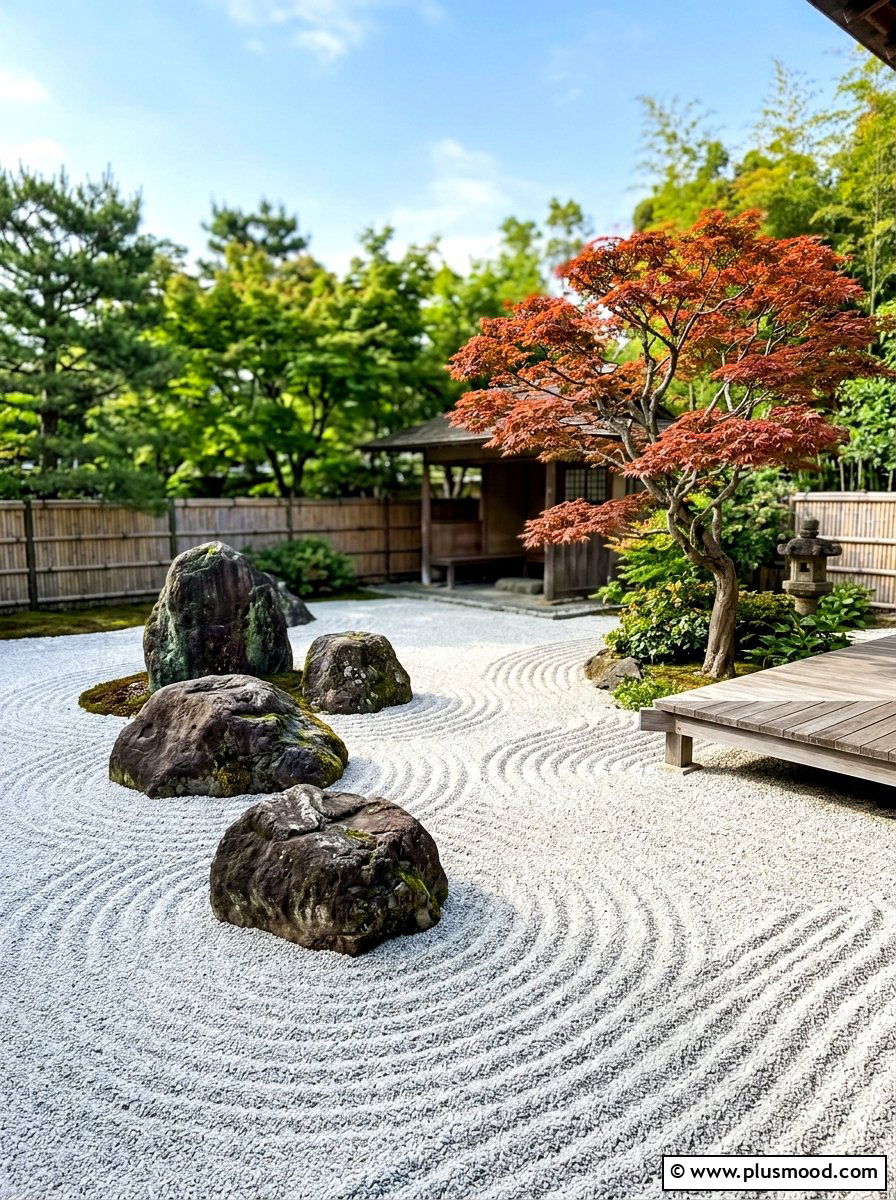 Zen Rock Garden - 25 summer resort style backyard ideas