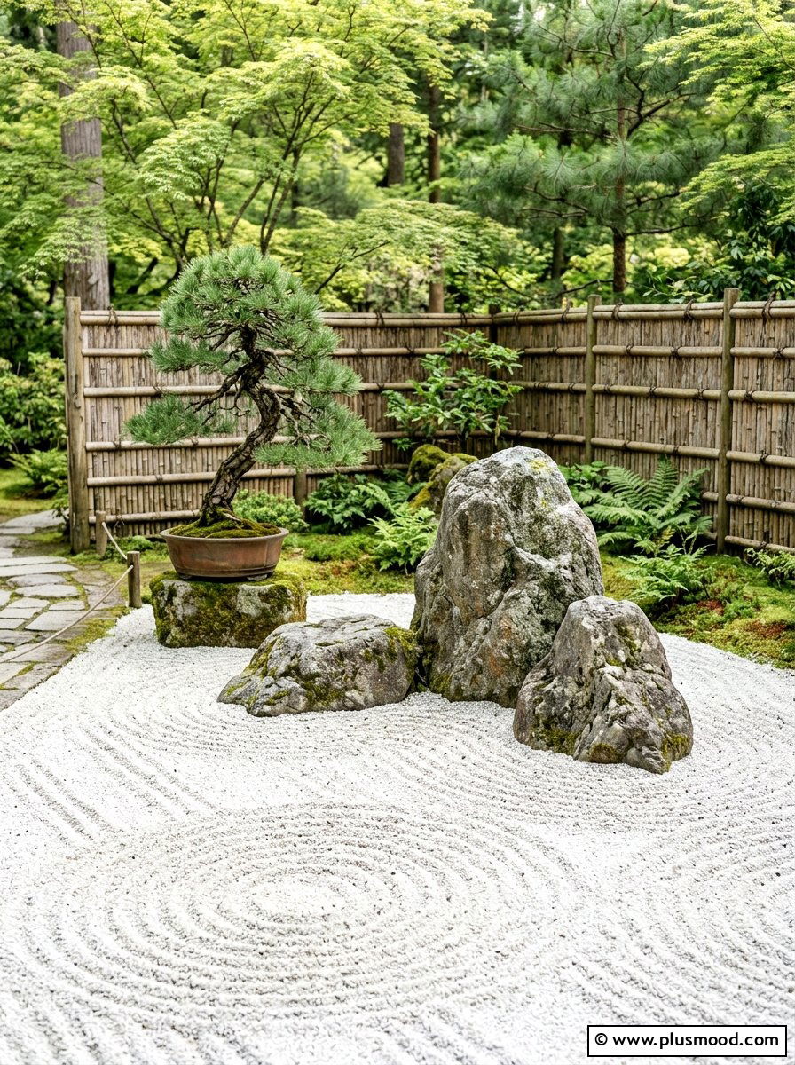 Zen Rock Garden - 25 small backyard ideas low maintenance