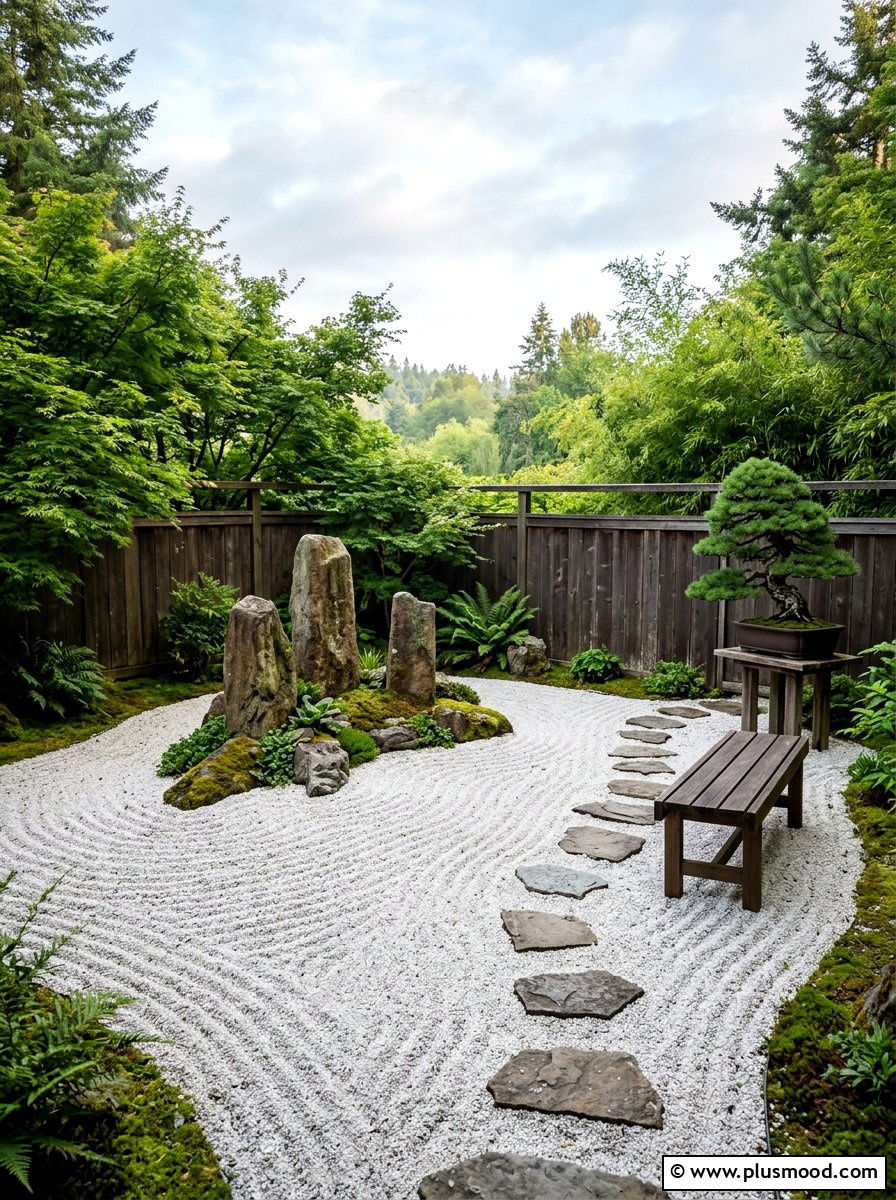 Zen Rock Garden - 25 small backyard ideas with rock garden