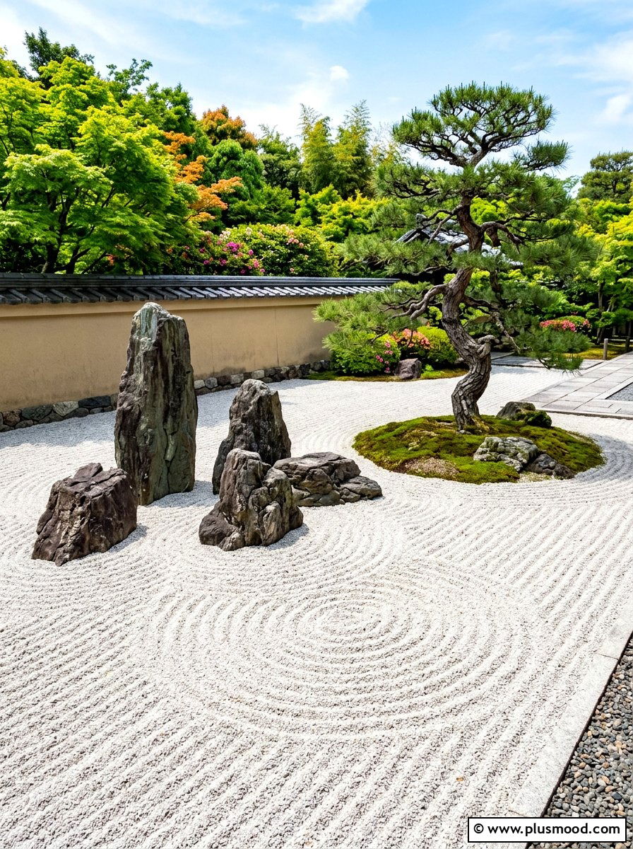 Zen Rock Garden - 25 summer drought tolerant landscaping ideas