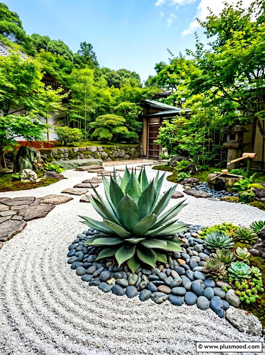 Zen Succulent Garden - 25 summer succulent garden ideas