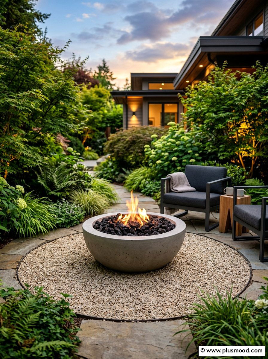 Zen fire pit - 25 outdoor garden decor ideas with zen elements