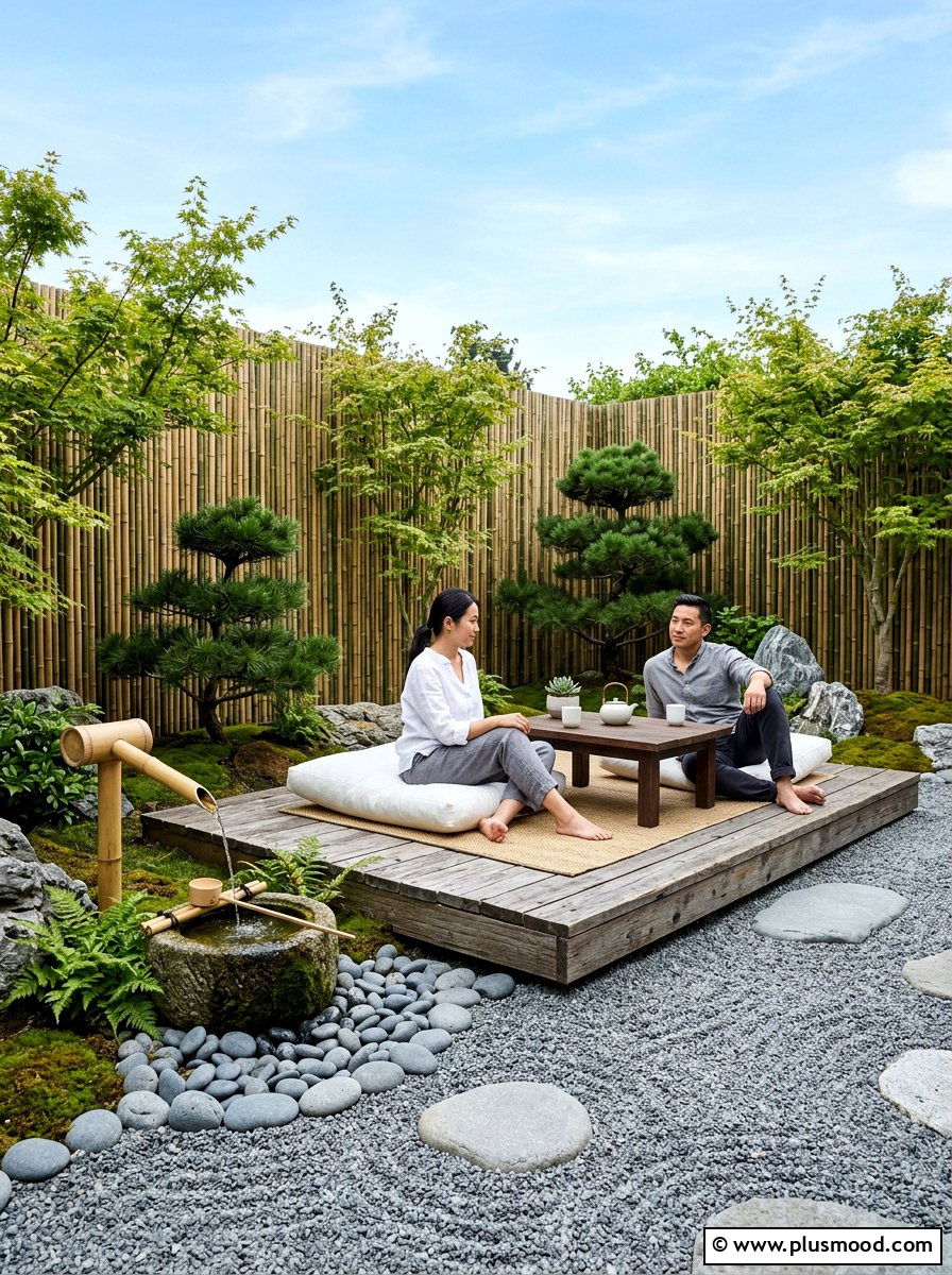 Zen garden seating - 25 summer patio lounge ideas