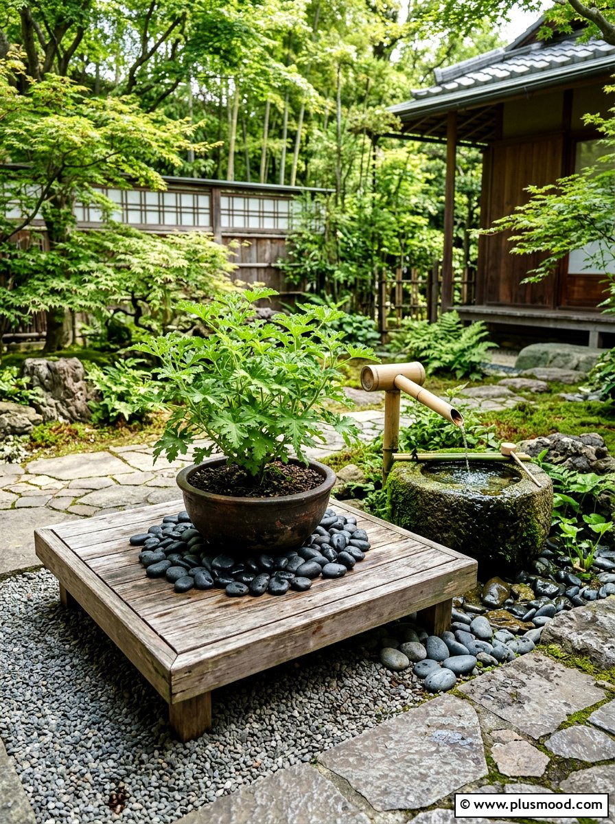 Zen patio with citronella accents - 25 summer patio ideas with citronella plants