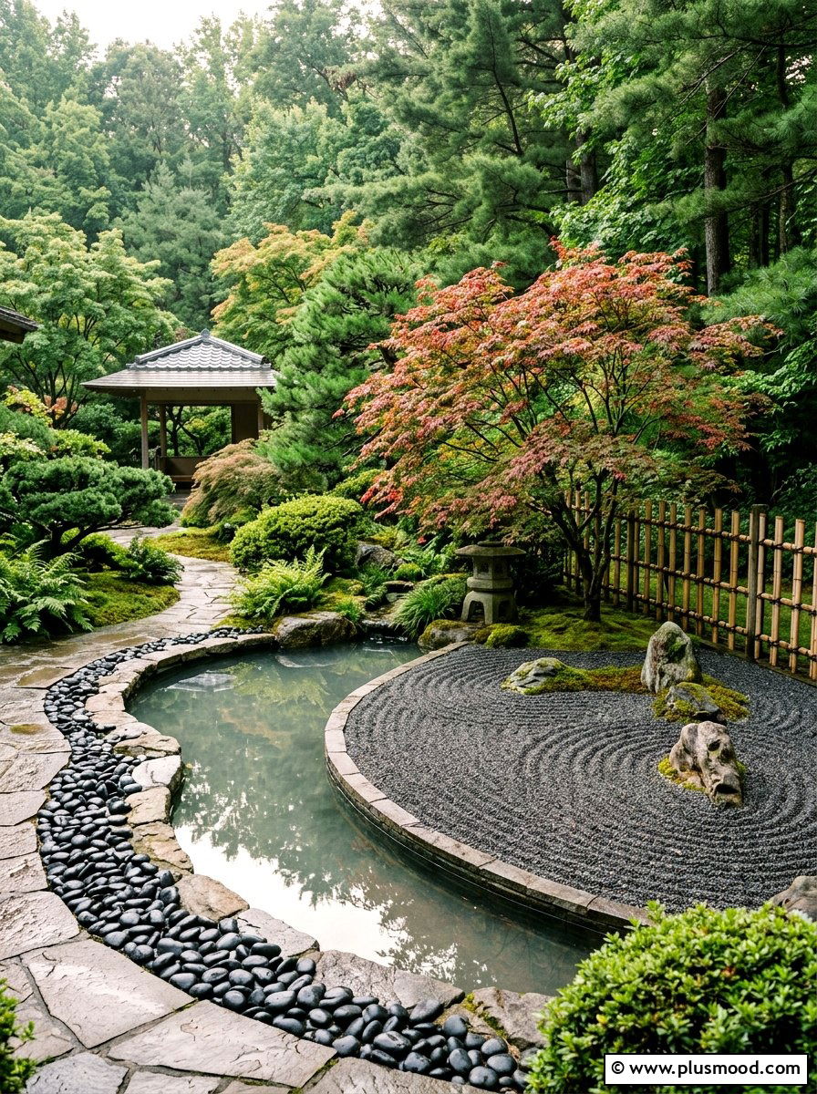 Zen pool garden - 25 pool landscaping ideas with curved edges