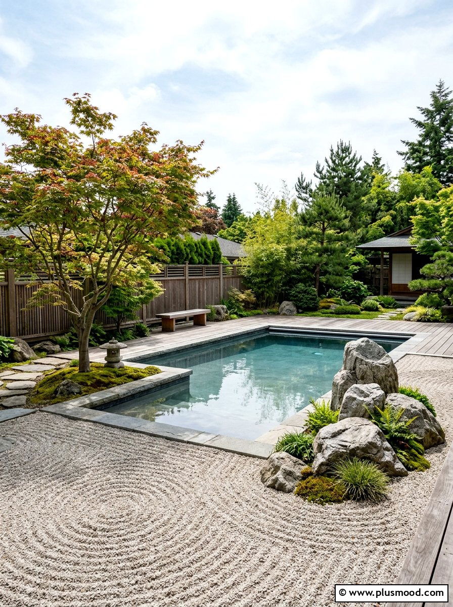 Zen pool gravel area - 25 pool landscaping ideas with gravel