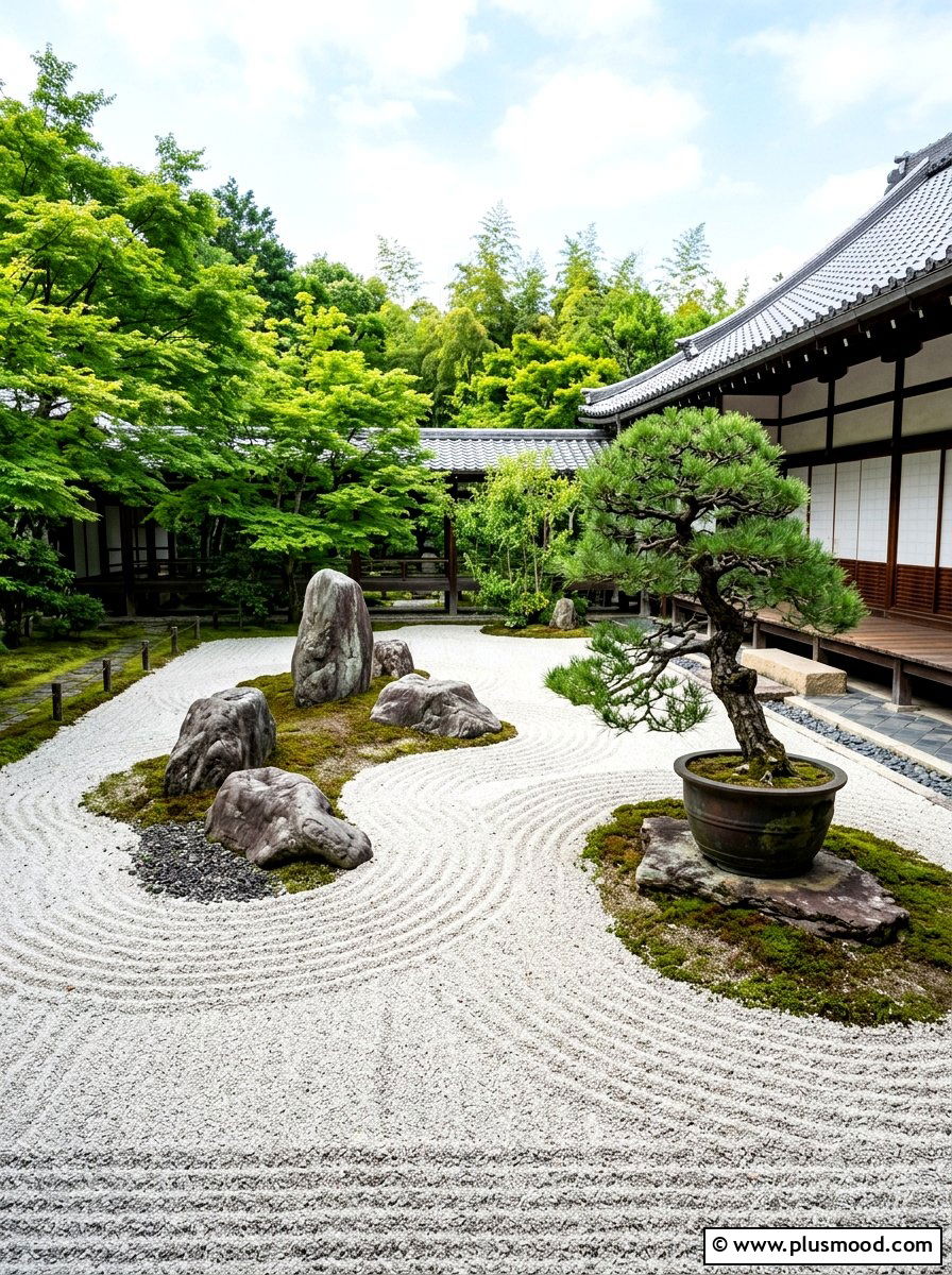 Zen sand garden - 25 summer low maintenance landscaping ideas
