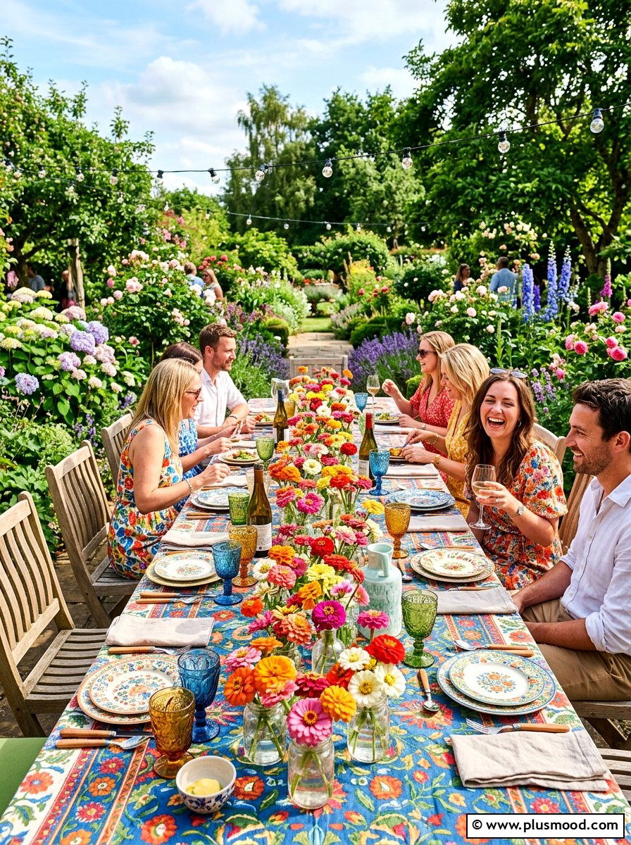 Zinnia Colorful Table - 25 summer floral table decor ideas