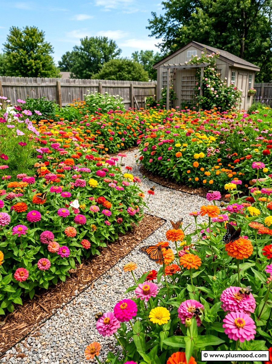Zinnia pollinator garden layout - 25 summer zinnia garden ideas